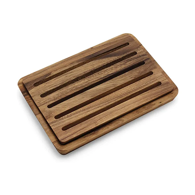 Legend Custom  Bread Slicer Cutter Baguette Miter Portable Wood  Bread Board With Crumb Catcher