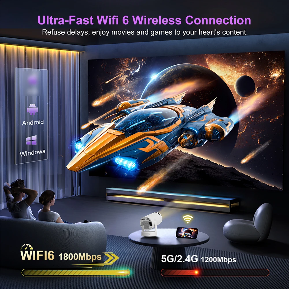Topleo Gaming Projector Android 11 8k 3d Hy300 Pro Smart Game Console Projector Home 4k Video Portable Mini Android Projector