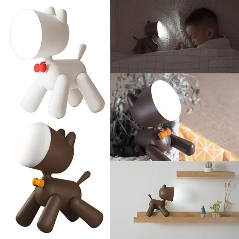 Novelty Table Lamps Restaurant Warm White Relax Atmosphere Usb Dog Rechargeable Desk Reading Lights
