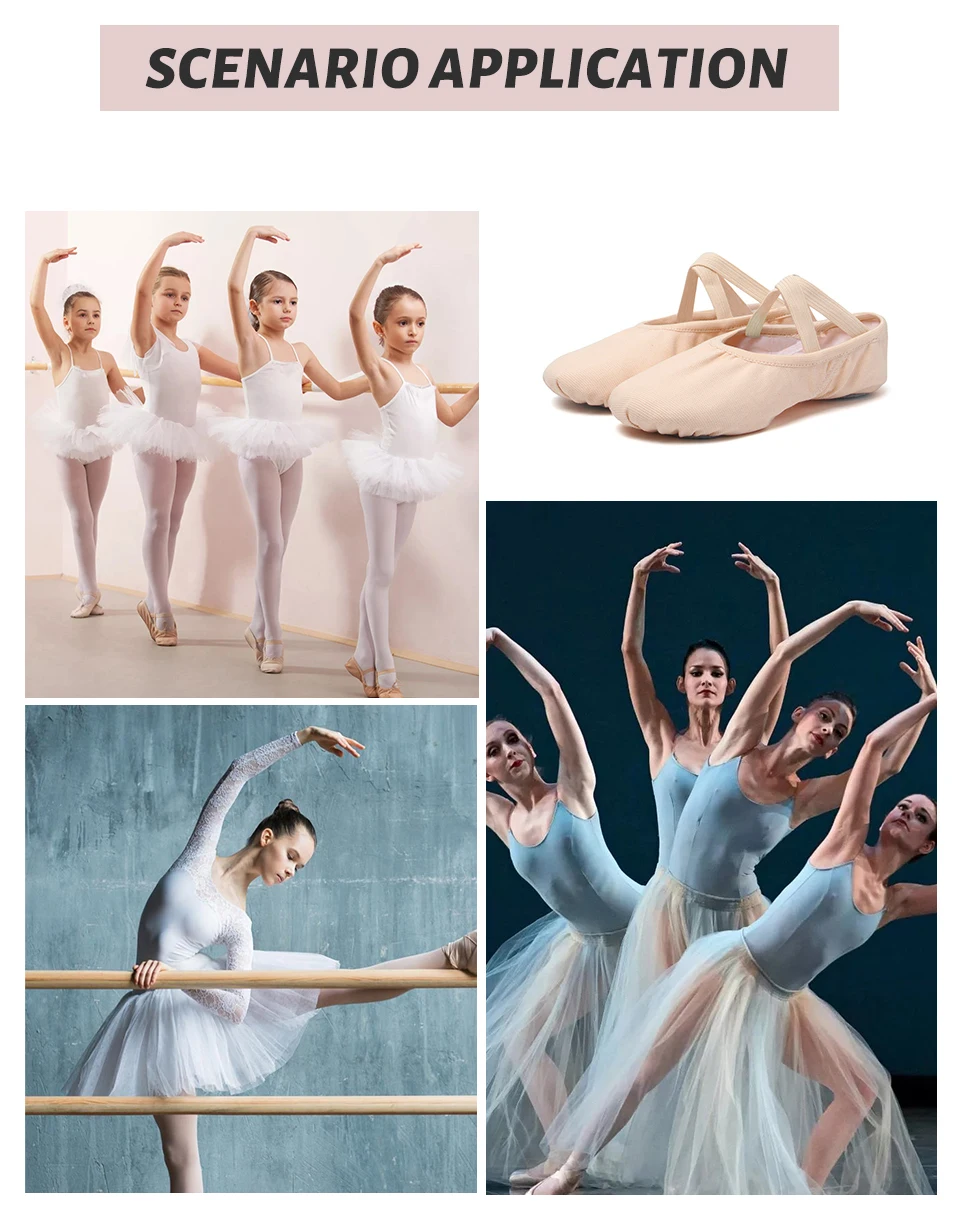 Women's Ballet Slipper Dance Shoes Pu Leather Classical Shoes Yoga