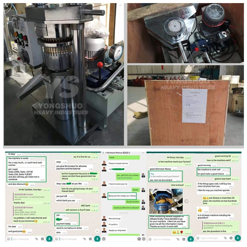 Máquina automática de prensado en frío de aceite modelo y180