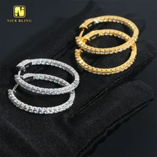 Big Hoop Earrings 34mm Ready Stock Cheap Price Fine Quality moissanite stud earring for women Moissanite Jewelry GRA Certificate