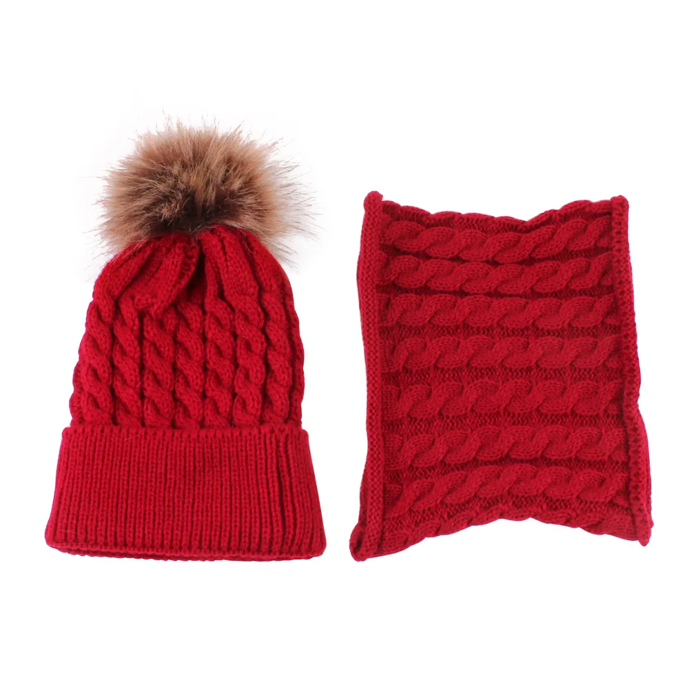Baby Pom Pom Hat and Scarf Set Winter Warmth for Toddlers
