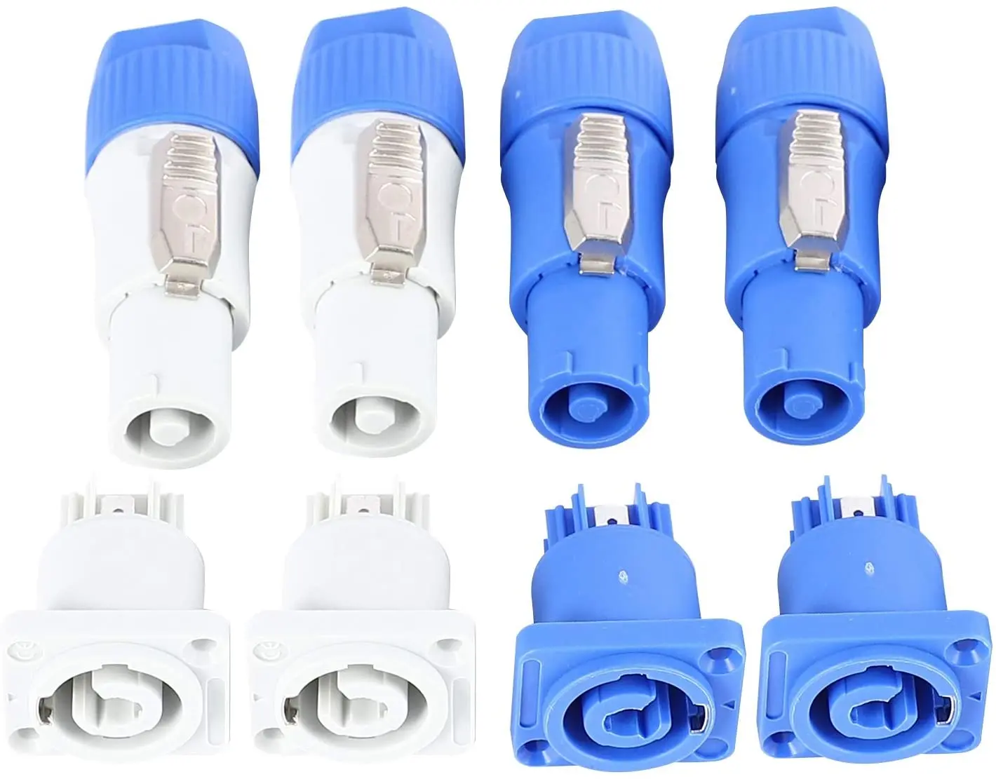 Nac3Fca Speakon Plug Pin Male Powercon Connector 20A 250V Ac Power Plug  Connector and White