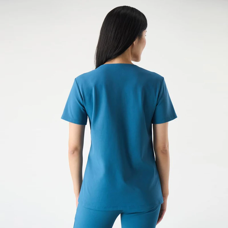 Medical Uniform Women's 2 Pockets Unisex Elasticity Fabric Cvc Hospital ...