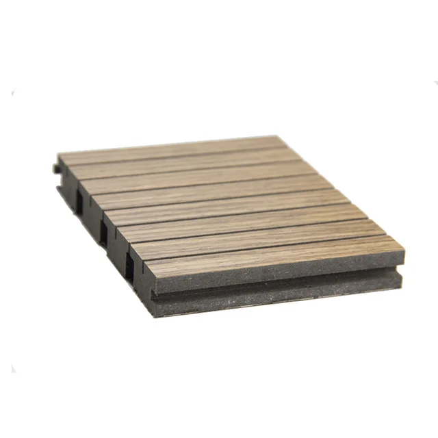 Fireproof acoustic material grooved wooden acoustic panel with CE certificate