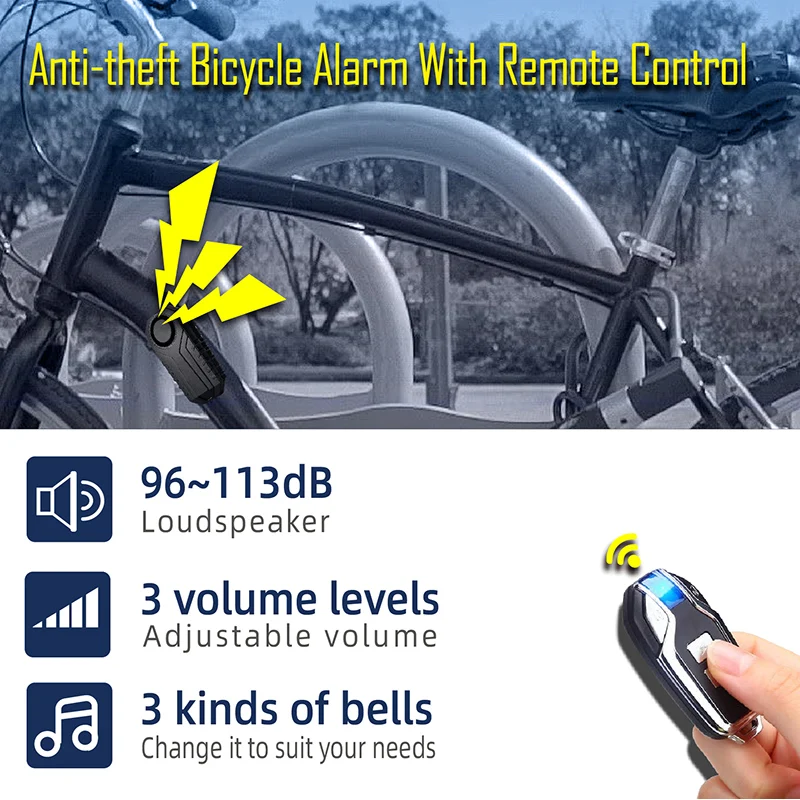 Allarme Antiurto Moto/Bici 113dB Con Telecomando – Vibrazione Regolabile | Digi-office