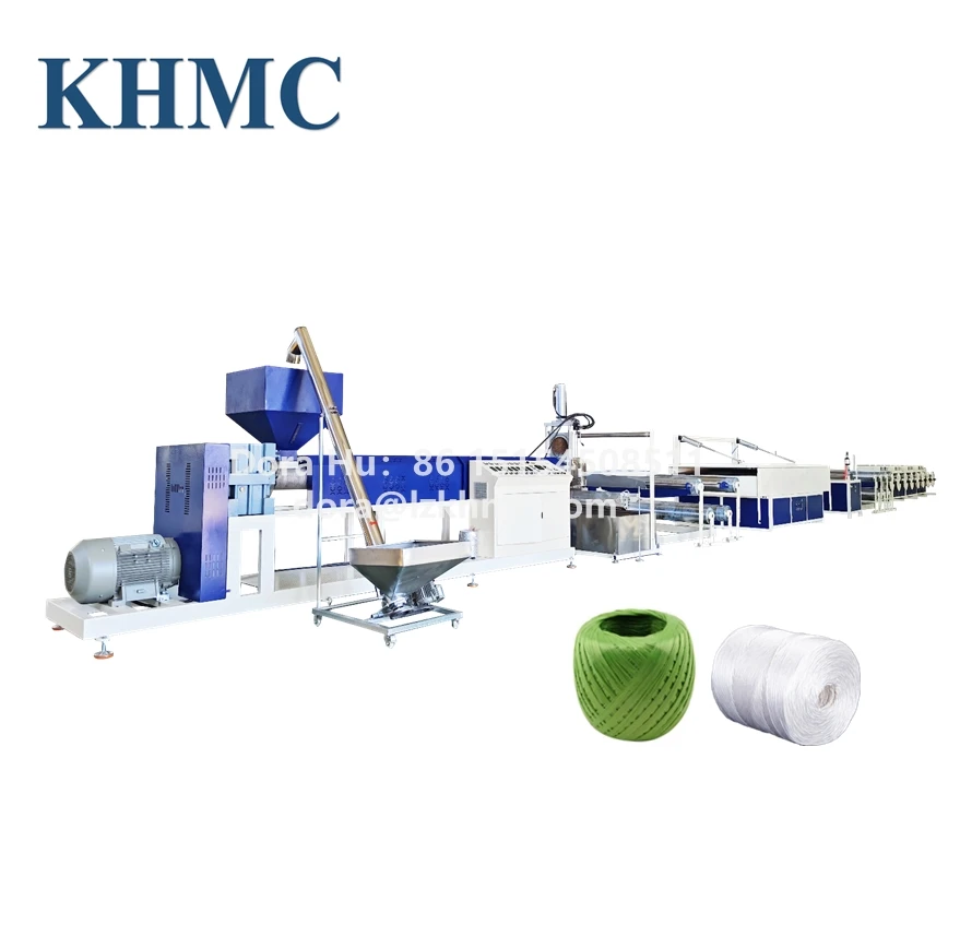 Good Quality PP Poly Polypropylene Split Film Fiber Yarn Baler Twine Making Machine for Making PP Twine Rope
