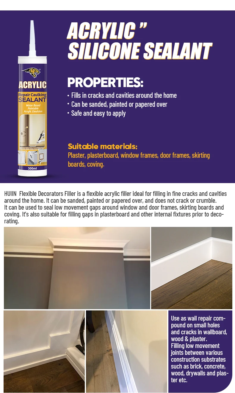 Wholesale 300ml Acrylic Sealant Repairing Caulking Water Based