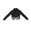 211 black turtleneck cropped top