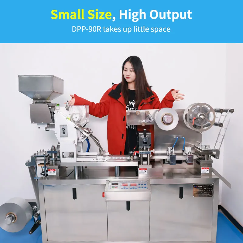 DPP Mini Small Automatic Alu PVC Packaging Tablet Capsule Flat Plate Sealing Forming Blister Packing Machine Price for Sale