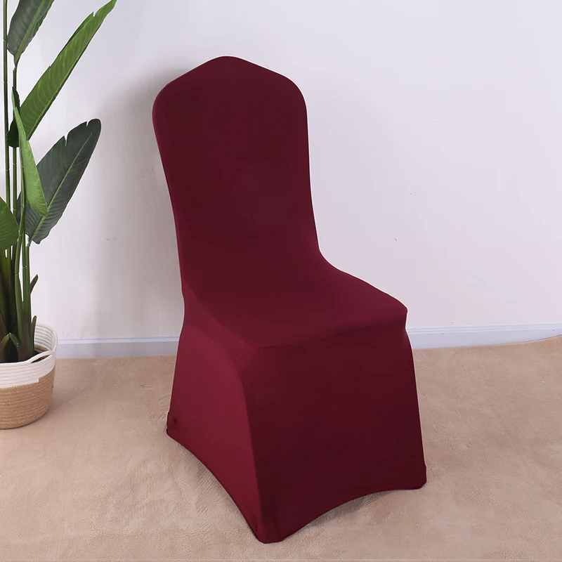 White Polyester Spandex Chair Covers Printed Pattern Stretch ...