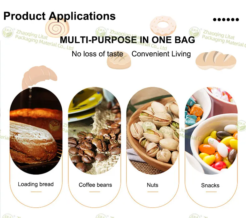 Customized Printed Plastic Bread Packaging Bag Bakery Bag Bread Plastic