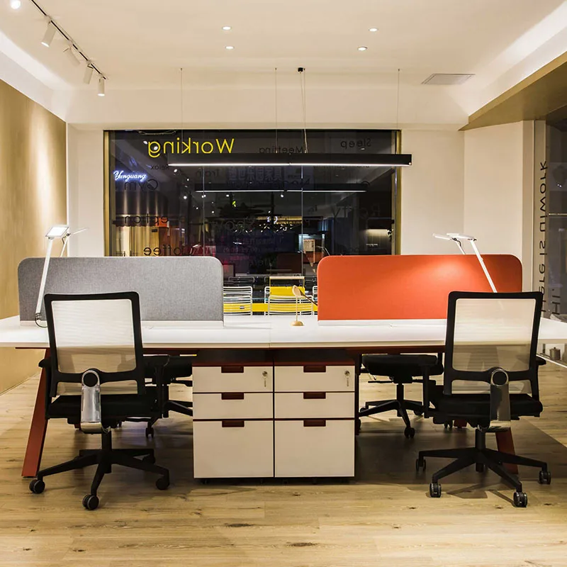 Modern Table Wooden Work Station Design Office Desk Table Modular Office Workstations With Partition