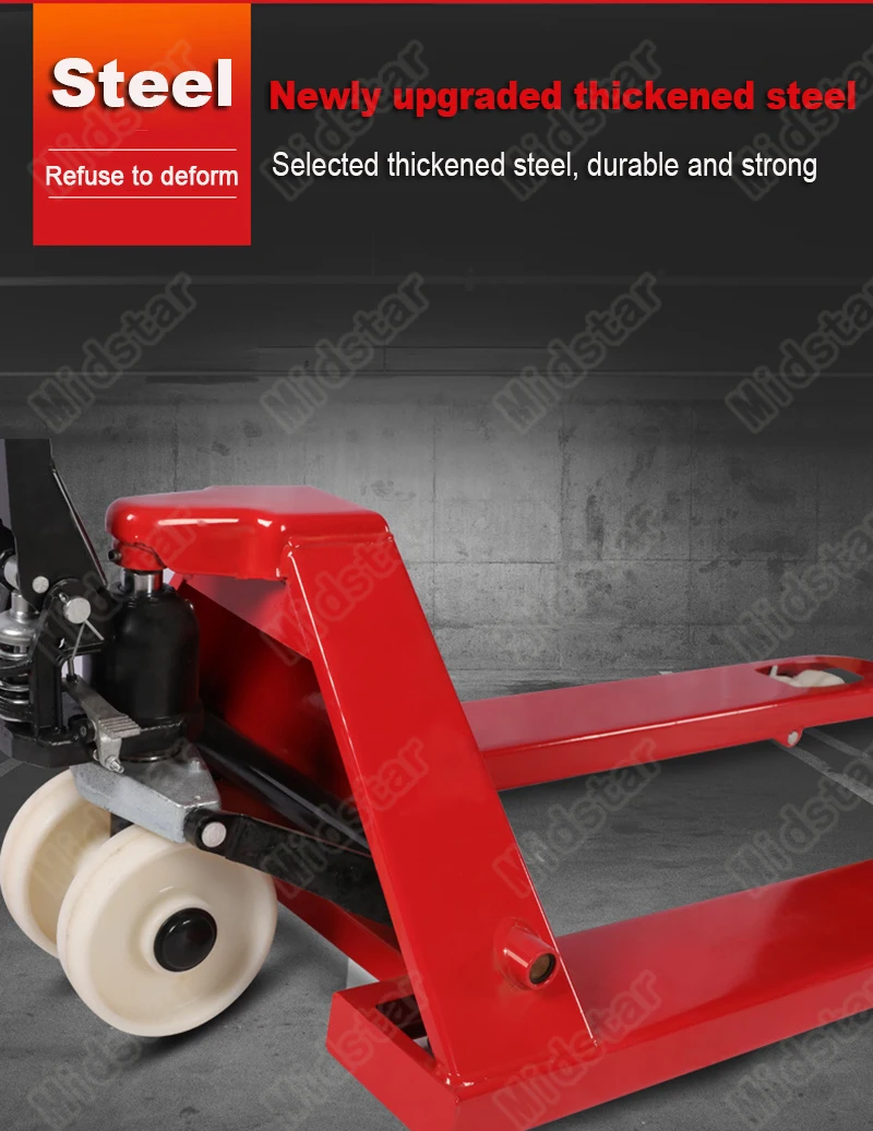 Manual Forklift price 3000kg Hand Pallet Jack lifter hand scissor lift Pallet Truck nylon rubber wheels for sale