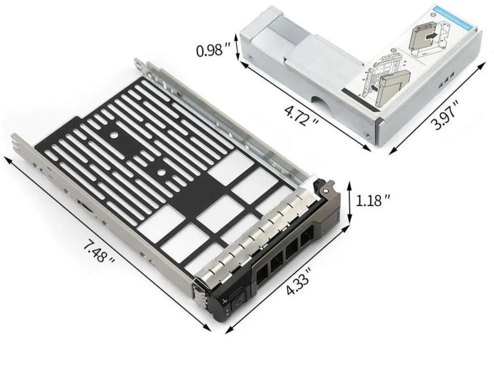 New 2.5 SAS SATA HDD Hard Drive Tray Caddy For Dell POWEREDGE R440 Hot-Swap