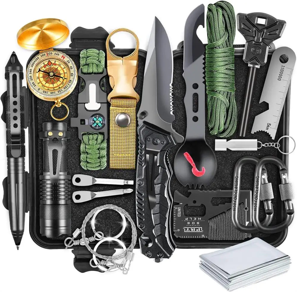 Kongbo 20 In 1 Professional Survival Gear Equipment Tools First Aid 