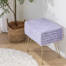 High Quality Faux Fur Ottoman Foot Stool for Living Room