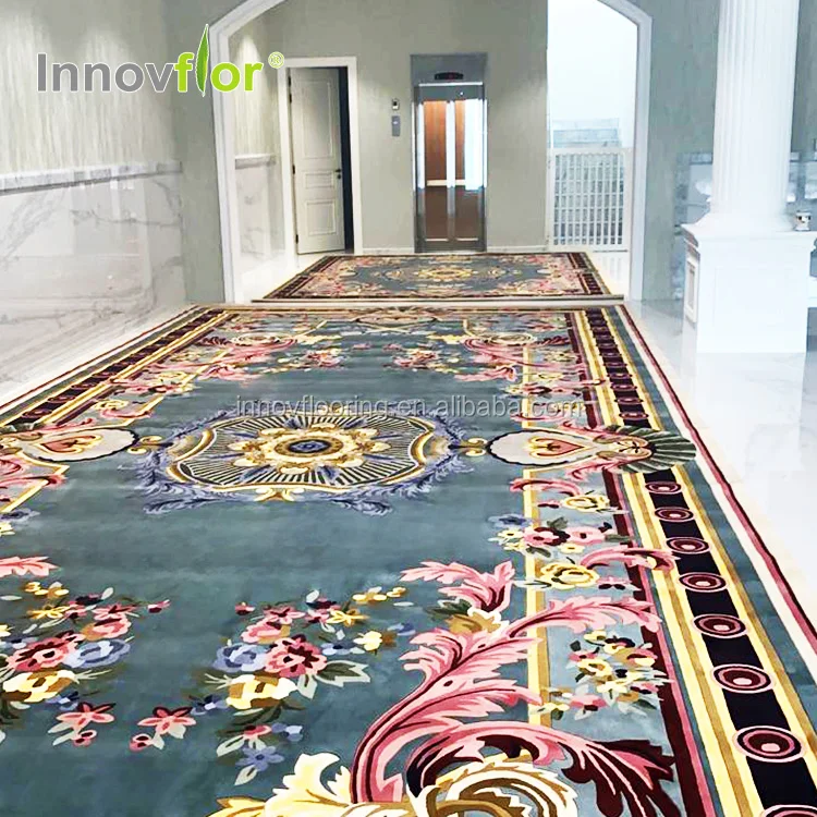 Custom Made Sound Reduction Acoustic Floral Carpets Indonesia Wall To Wall Modern Handtufted