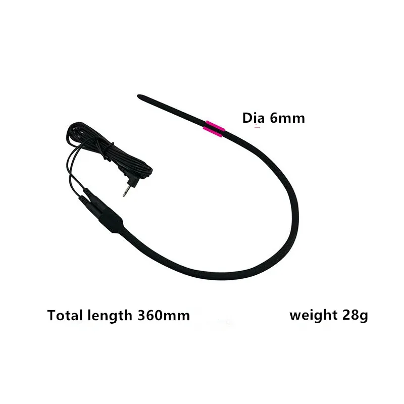 Free Custom Box - 360Mm Male Silicone Electro Shock Accessory Bi Polar Electric Stimulation Urethral Catheter Dilator Penis Plug