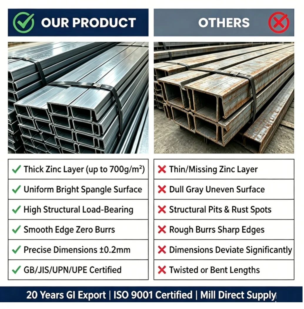 HDG Steel U Channel bar 100x48x5.3mm for Weather Resistant Building Manufacturer