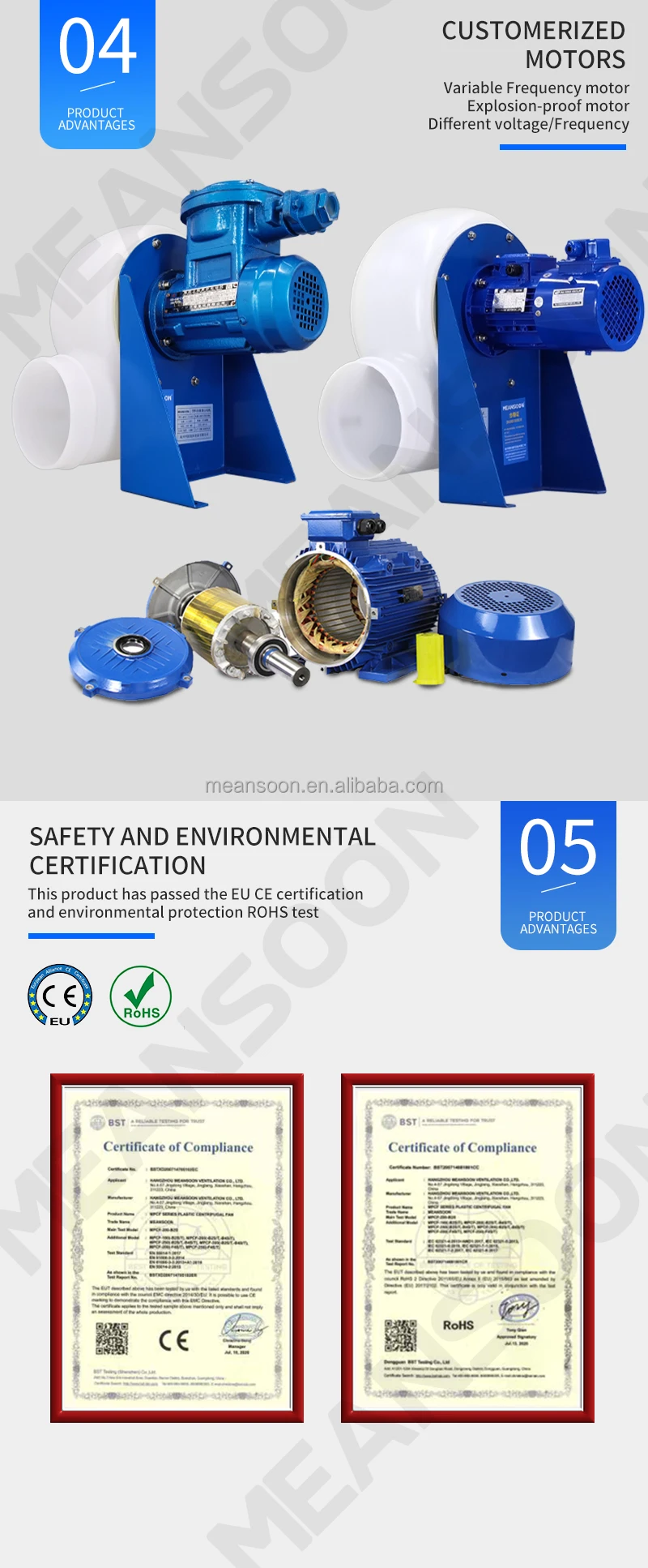 Plastic Centrifugal Duct Fan, MPCF-200-F4S, 220V, IP54 - detail 14