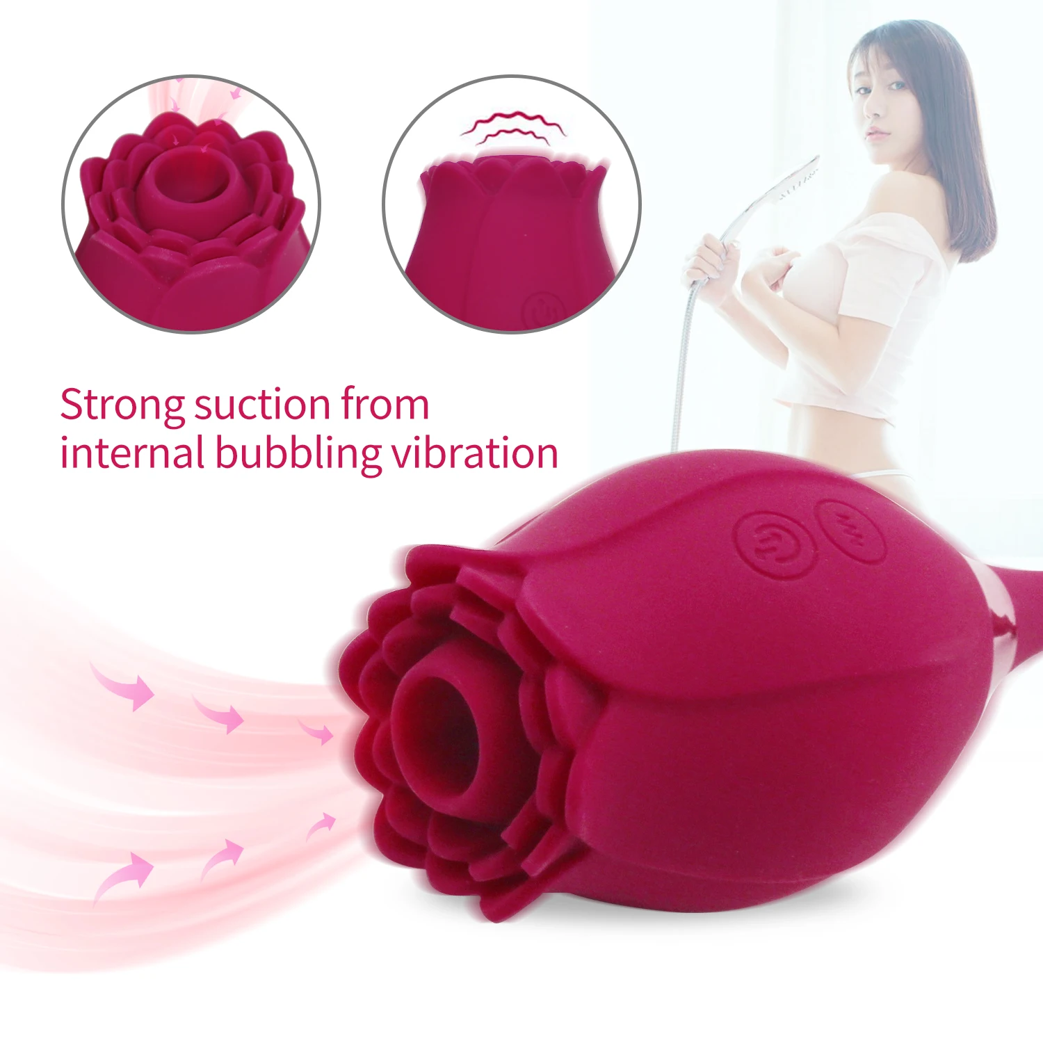 New Rose Vibrator - 10 Speeds Sucking & Licking Masturbator