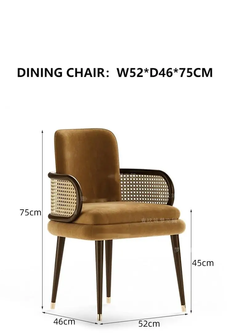 Modern Elegant Nordic Solid Wood Dining Chair Set Living Room Kitchen