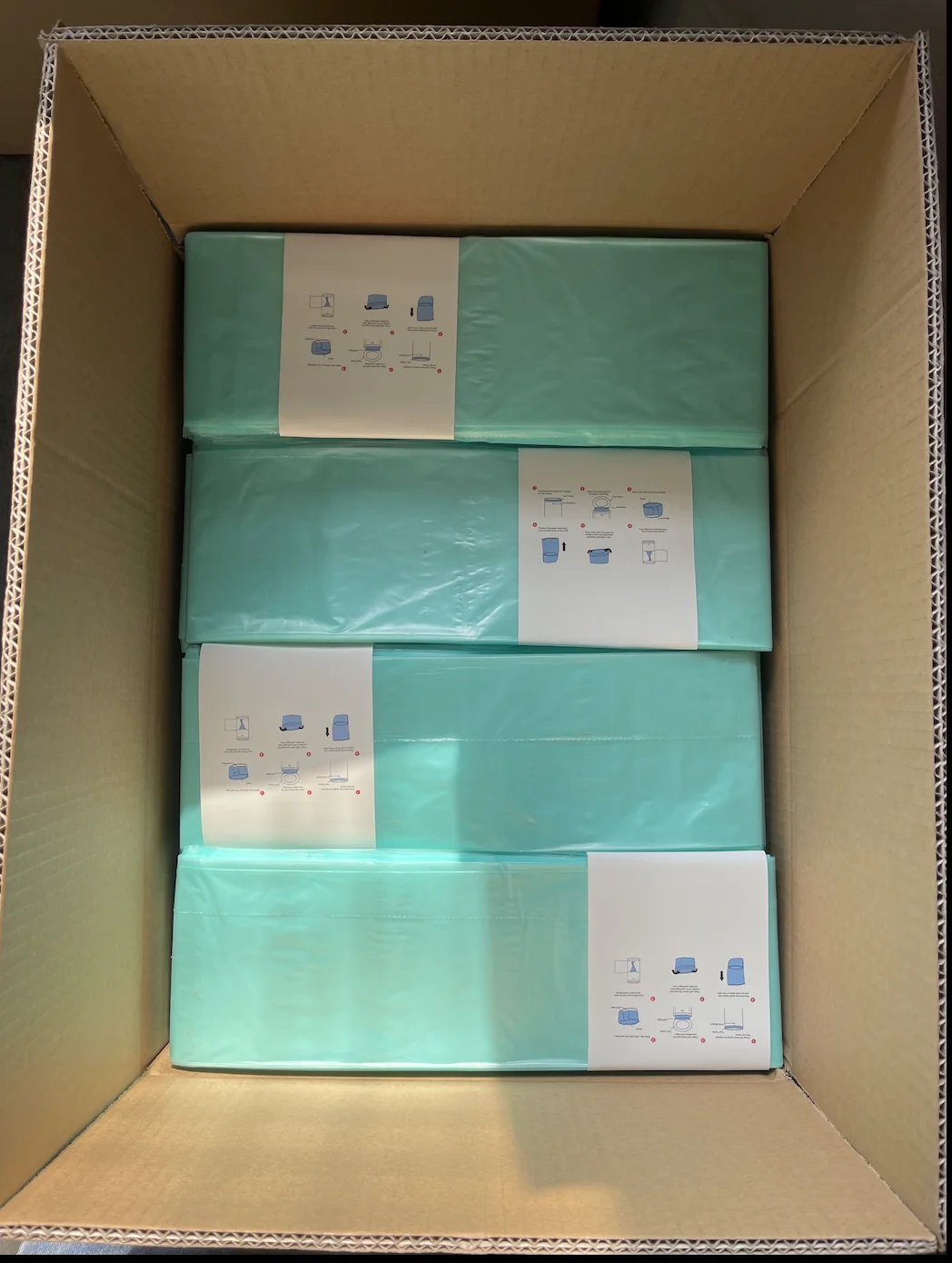 Vacuum Folded 4 Cm 5 Cm Evoh 3 Layer 7 Layer Diaper Pail Refill Bags