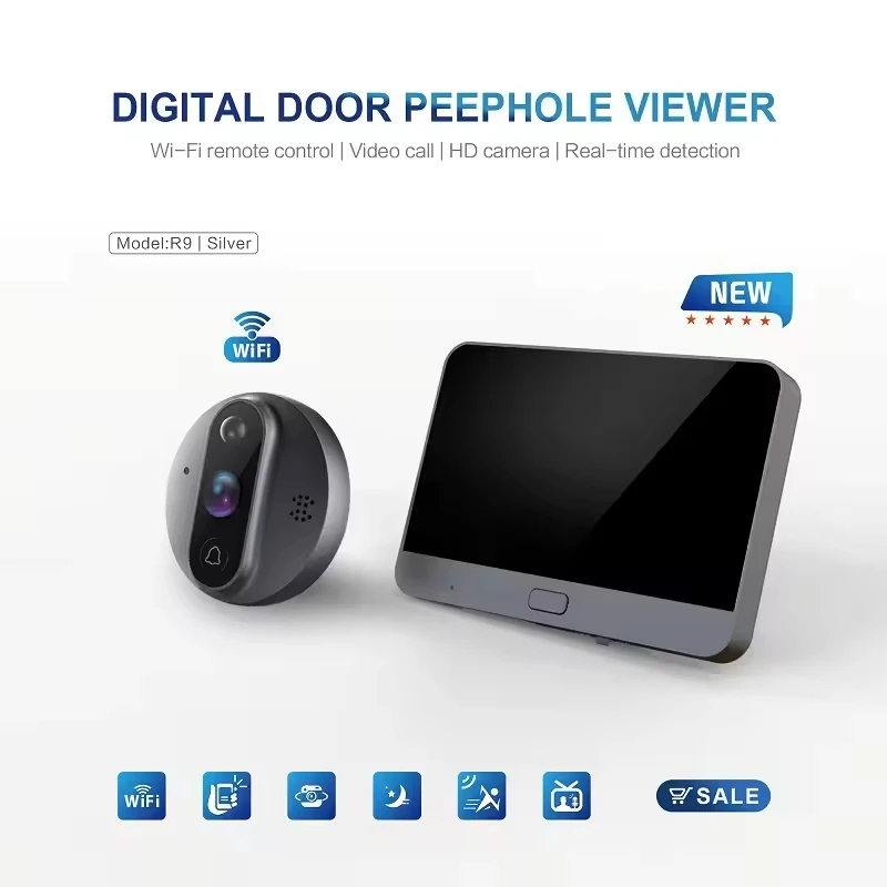 Oriteck Peephole Viewer Digital Door Viewer Camera With 4.3" Lcd Screen