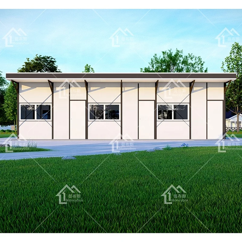 Pre-Fabricated Green House Plans Multiple Times Used 3 Bedroom Compound Wall Design for Camp Use for Carport