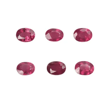 African Oval Natural Genuine Ruby Flawless ruby 4*3mm Jewelry Gemstone Loose Stone Red July Birthstone