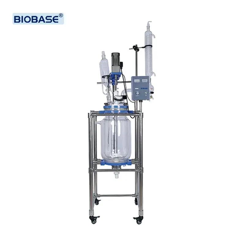 BIOBASE Electric 100L Glass Reactor Lab Chemical Extraction Jacketed Glass Reactor