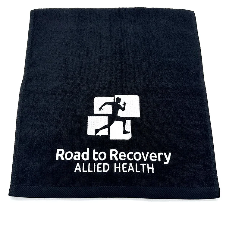 Benutzer definierte Baumwolle Schwarz Handtuch Badet uch Sport Gym