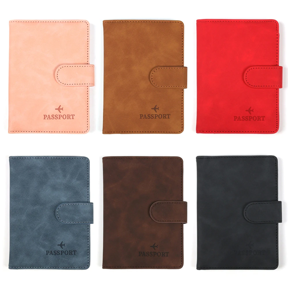 Leather Passport Holder Cover Case,Rfid Blocking Travel Wallet Passport