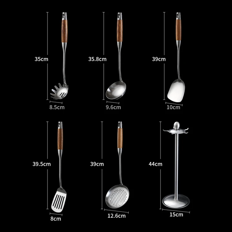 Wholesale high quality stainless steel wood cooking pot set cooking utensils sets.jpg