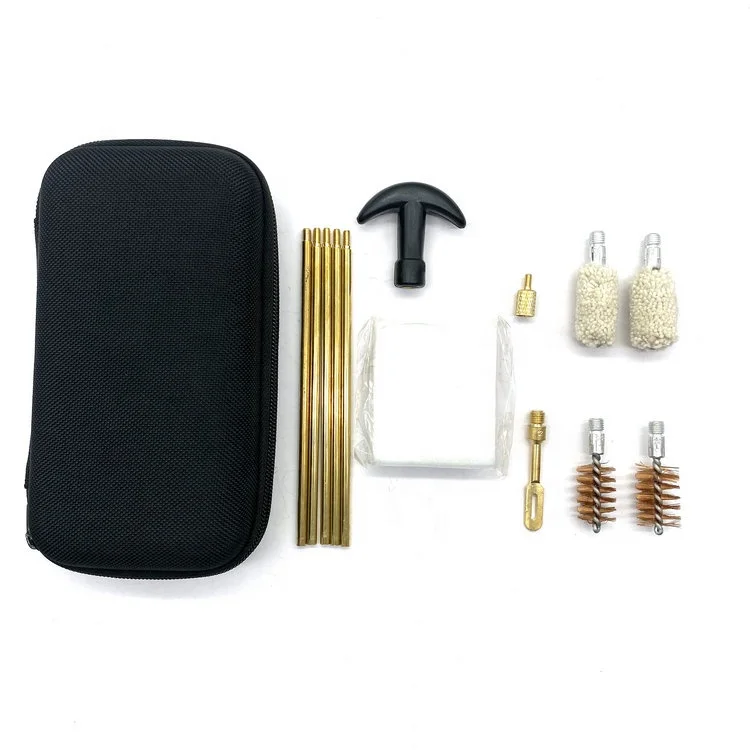 Hunting Accessories Kit with Bronze Bristles Brush and Cotton Mop Gun Cleaning Kit for 12 and 20 Gauge