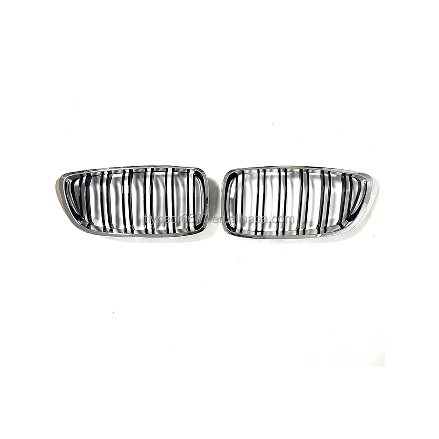 product tiypeor car front grille car grille for bmw 4 series  f32 2013 2021 year front bumper glossy black  double line abs-4