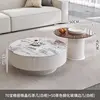Bulgari white cabinet+Brown glass table[70CM+50]