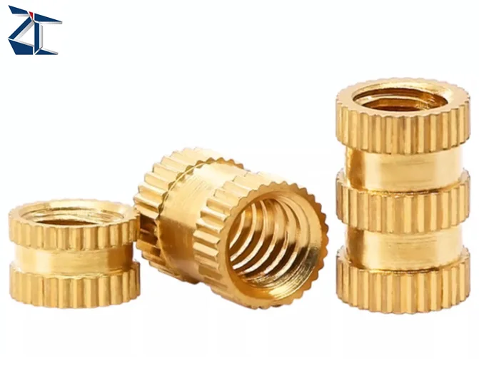 product fast supply speed brass knurled thread insert for plastic through hole threaded insert nut for insert molding-61