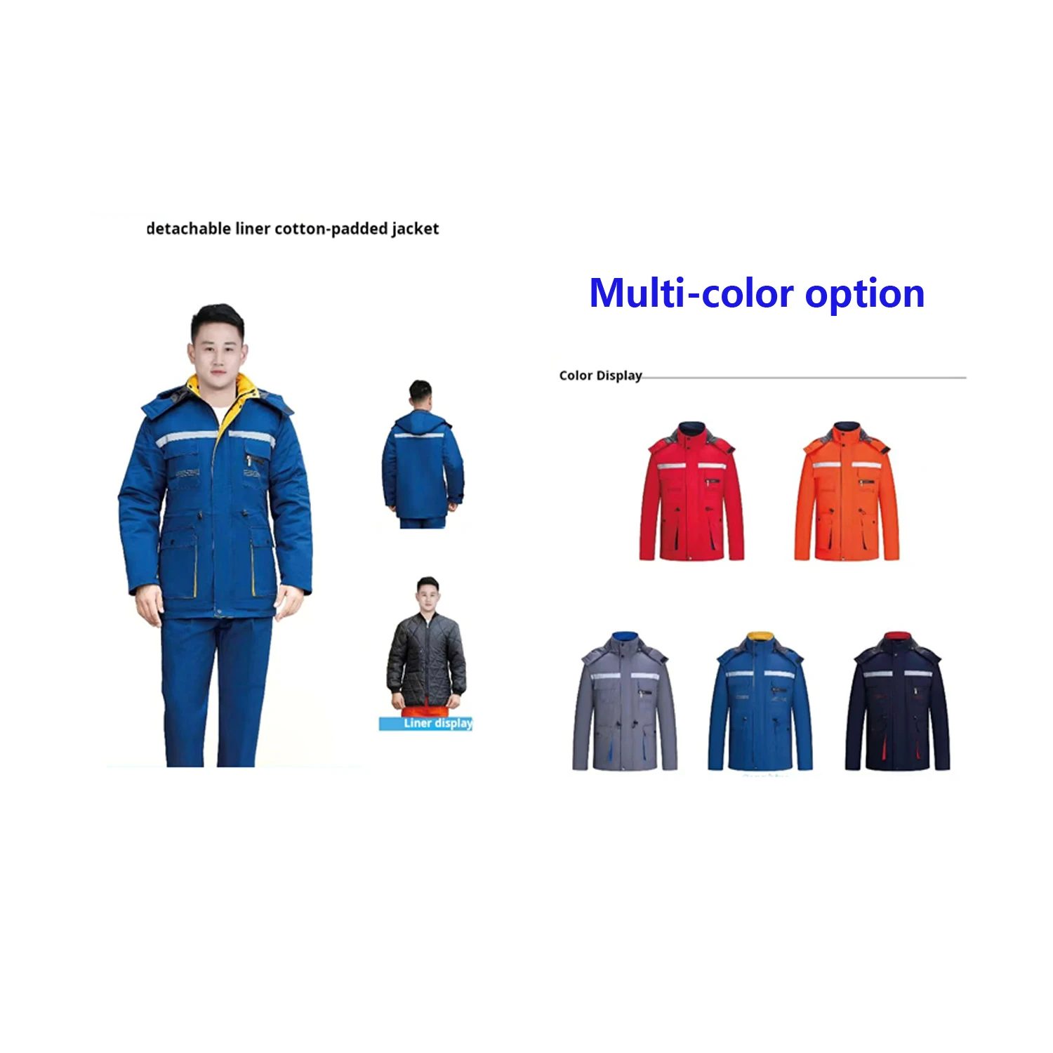 Custom Safety Anti-Static Winter Work Jackets Working Top Coat Clothes Overalls Medium Winter Outdoo