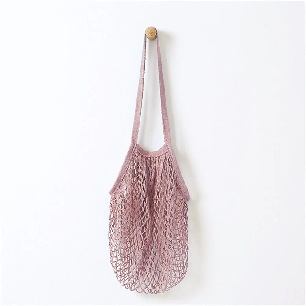 Organic Cotton Mesh Bags for Fruits and Vegetables Shopping bag produce mesh bag