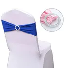 Whole Cheaper Chair Bands Elastic Spandex Royal Chair Sashes With Buckle For Banquet Home Party Hotel Wedding Decorative