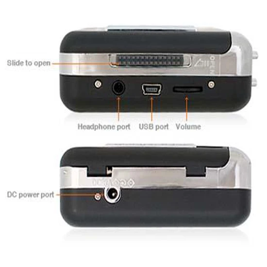 Portable Walkman Auto Reverse Cassette Player With Earphone,Tape