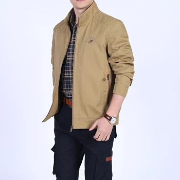 China Wholesale Price Autumn New Stand Collar Men's Jackets Simple Casual Cotton Wash Jacket