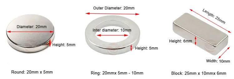 Super Strong Customized N35 N40 N42 N50 N52 Iman De Neodimio Permanent Neodymium Magnets