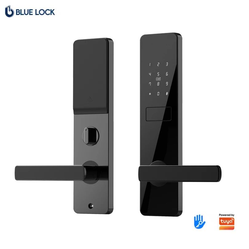 Bluelock Smart WiFi Door Lock App Remote Unlock Fingerprint Password Card Anti-Peep Design Door Lock for Home Office Security