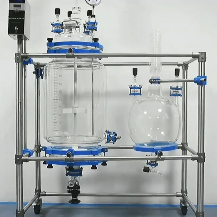 Valuen 50l Lab Tubular Chemical Jacketed Labscale Glass Reactor With
