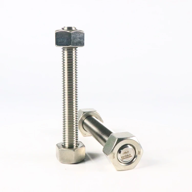 JM Brand High Quality M4 M19 M25 B8M B8 Stud Bolts and Nuts