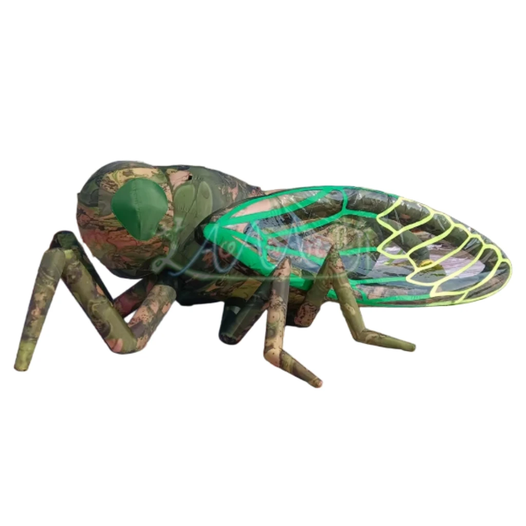 5m Long Colorful Cicada, Inflatable Cockroach, Inflatable Insects With LED Lights for Outdoor Event Decoration